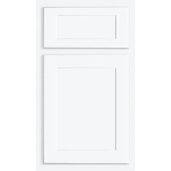 Fabuwood Quest Discovery Frost Recessed Panel White Door Sample