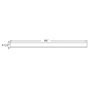 Cubitac Imperial Belmont Cafe Glaze 96" Length Toe Kick Wireframe