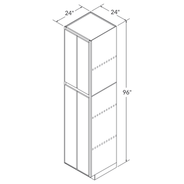 Cubitac Imperial Madison Dusk Tall Pantry 24"W x 96"H Assembled Cabinet Wireframe