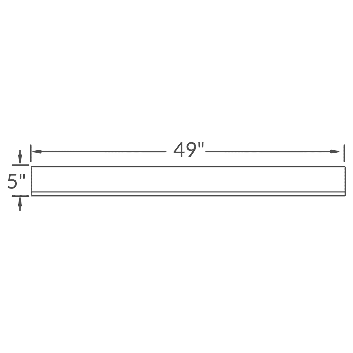 Straight Valance Molding V549ST Newport LessCare 5 in. height 49 in. depth