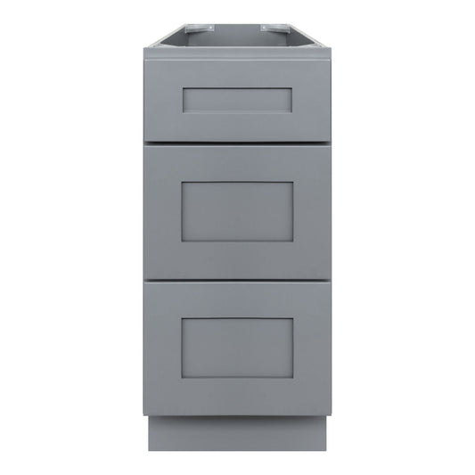 Vanity Drawer Base Cabinet VDB1221345 Colonial Gray LessCare 12 in. width 34.5 in. height 21 in. depth