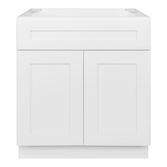 30 W x 21 D x 34.5 H Vanity Sink Base Cabinet - Alpina White