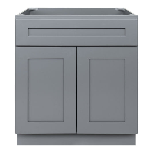 30 W x 21 D x 34.5 H Vanity Sink Base Cabinet - Colonial Gray