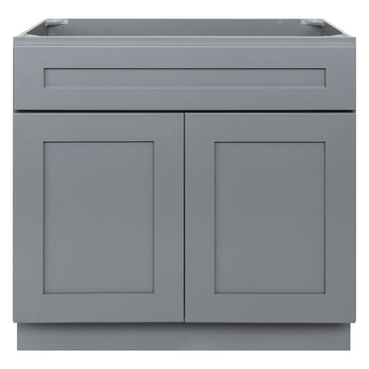 36 W x 21 D x 34.5 H Vanity Sink Base Cabinet - Colonial Gray