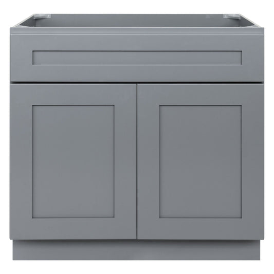 36 W x 21 D x 34.5 H Vanity Sink Base Cabinet - Colonial Gray