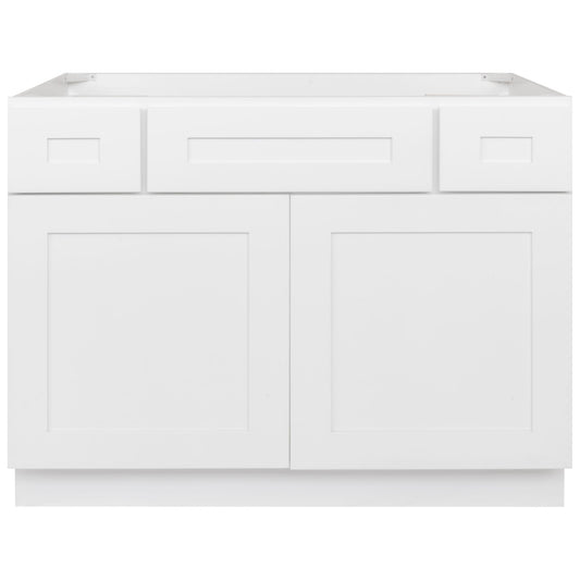 42 W x 21 D x 34.5 H Vanity Sink Base Cabinet - Alpina White