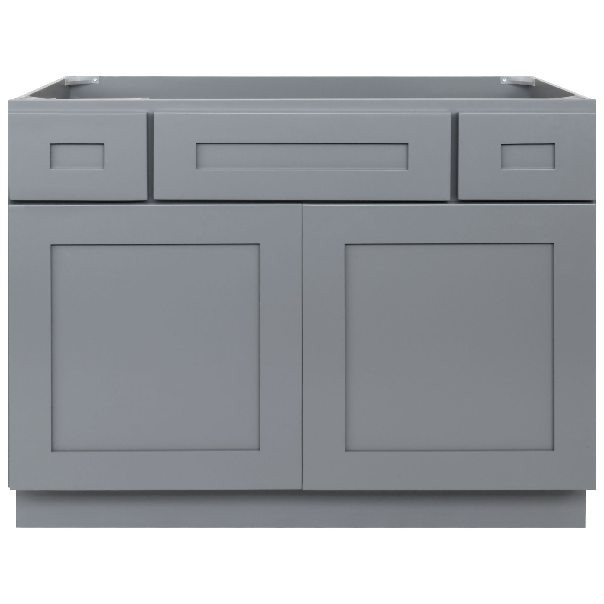 42 W x 21 D x 34.5 H Vanity Sink Base Cabinet - Colonial Gray