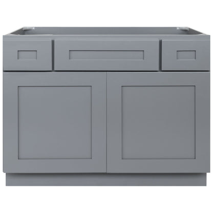 42 W x 21 D x 34.5 H Vanity Sink Base Cabinet - Colonial Gray