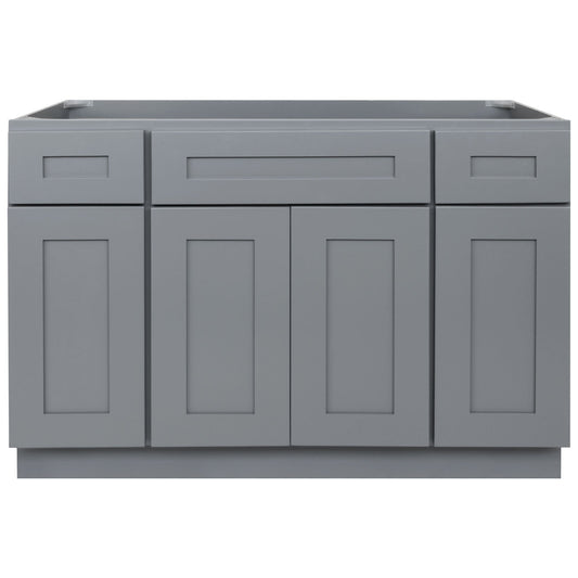 48 W x 21 D x 34.5 H Vanity Sink Base Cabinet - Colonial Gray