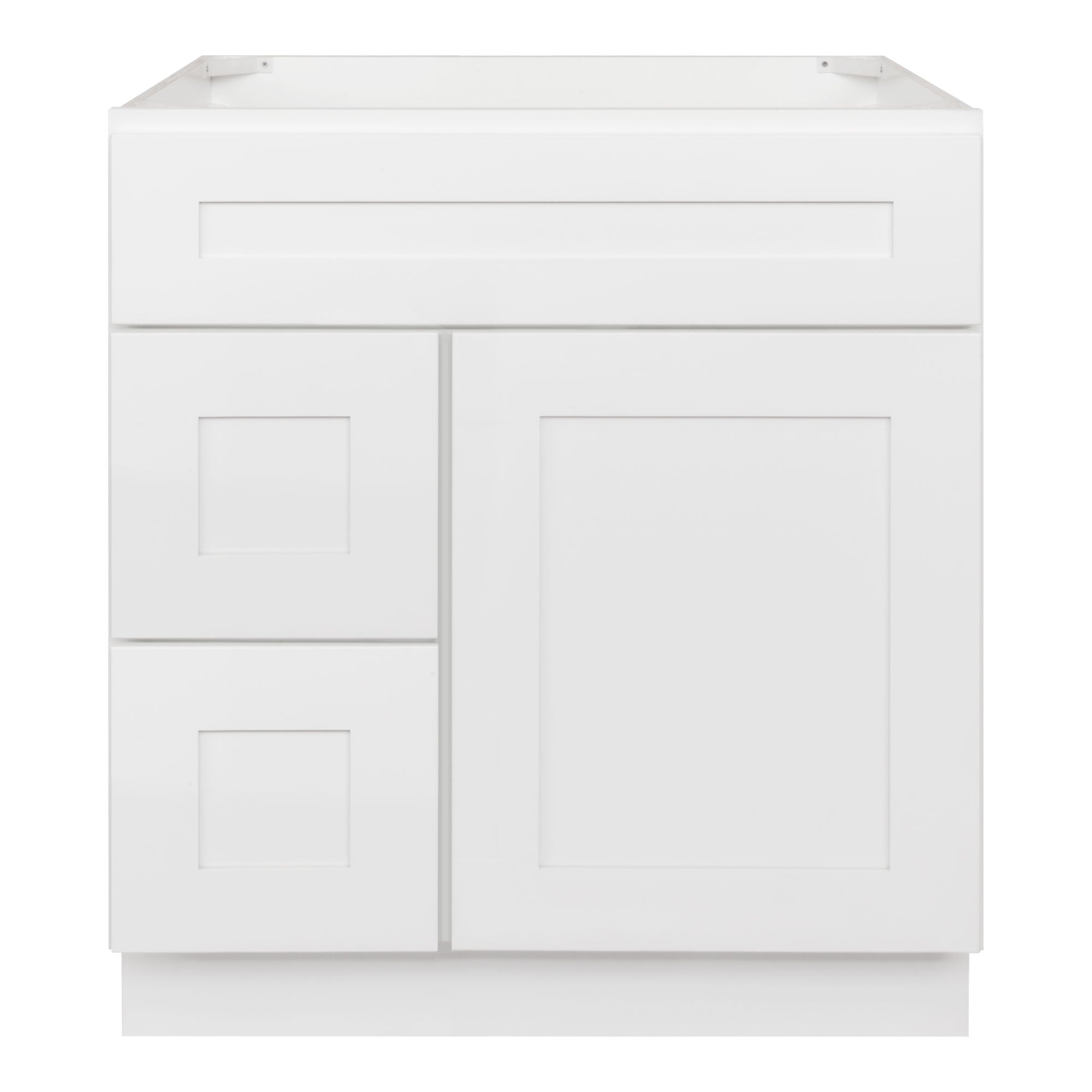 30 W x 21 D x 34.5 H Vanity Sink Base Cabinet - Alpina White