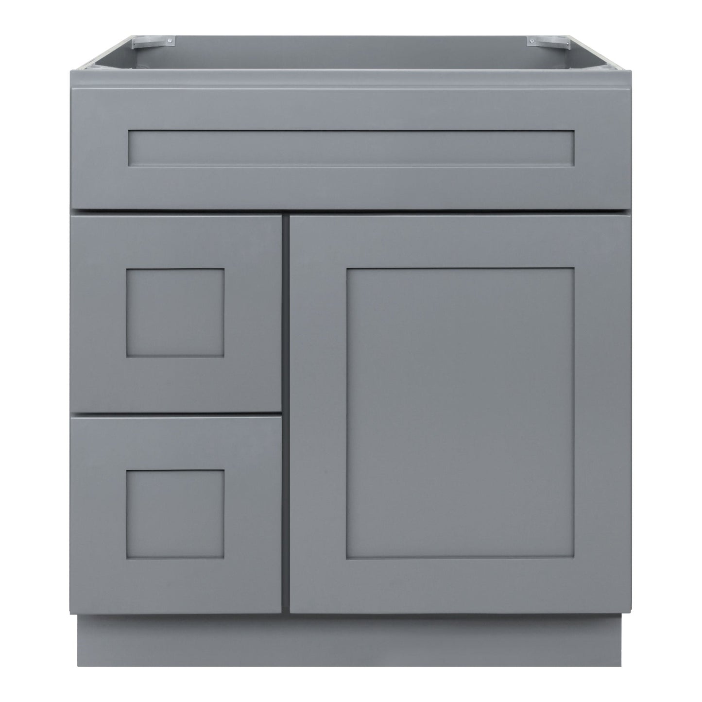 30 W x 21 D x 34.5 H Vanity Sink Base Cabinet - Colonial Gray