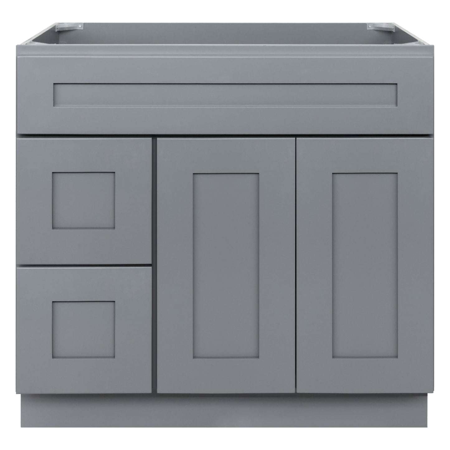 36 W x 21 D x 34.5 H Vanity Sink Base Cabinet - Colonial Gray