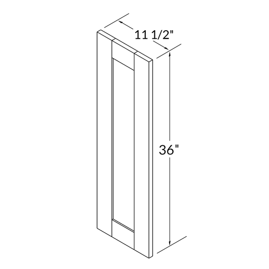 12"W x 36"H wall decorative door Alpina White