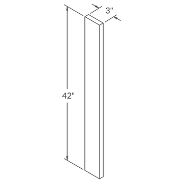 LessCare Newport 3"W x 42" Length Filler Wireframe
