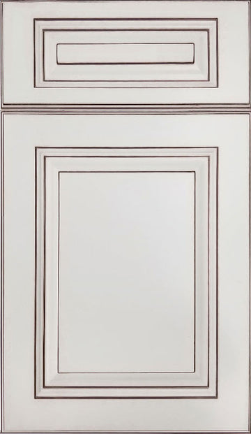 Cubitac Imperial Sofia Sable Raised Panel Off-White with Glaze Door Sample