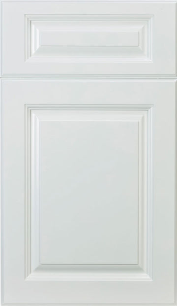Cubitac Prestige Newport Latte Raised Panel White Door Sample