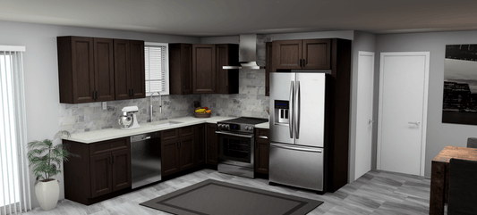 Fabuwood Allure Fusion Kona 10 x 10 L Shaped Kitchen Main Layout Photo