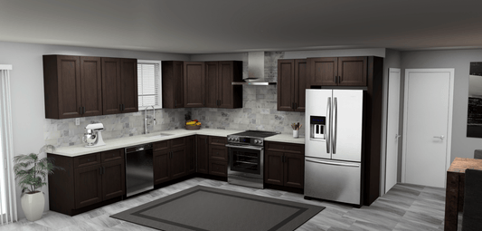 Fabuwood Allure Fusion Kona 11 x 13 L Shaped Kitchen Main Layout Photo