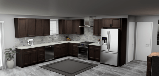 Fabuwood Allure Fusion Kona 12 x 13 L Shaped Kitchen Main Layout Photo