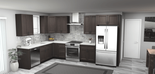 Fabuwood Allure Fusion Kona 8 x 13 L Shaped Kitchen Main Layout Photo