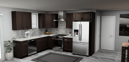 Fabuwood Allure Fusion Kona 9 x 11 L Shaped Kitchen Main Layout Photo