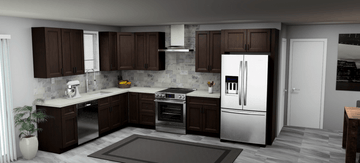 Fabuwood Allure Fusion Kona 9 x 13 L Shaped Kitchen Main Layout Photo