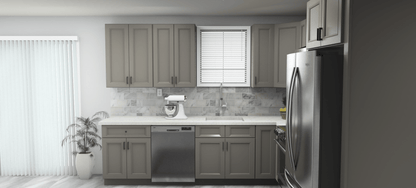 Fabuwood Allure Fusion Stone 10 x 10 L Shaped Kitchen Side Layout Photo