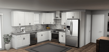 Fabuwood Allure Galaxy Frost 11 x 11 L Shaped Kitchen Main Layout Photo