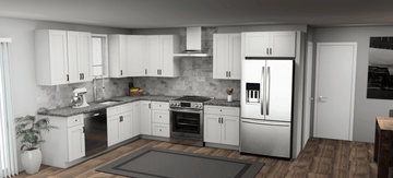 Fabuwood Allure Galaxy Frost 9 x 13 L Shaped Kitchen Main Layout Photo