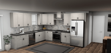 Fabuwood Allure Galaxy Horizon 11 x 13 L Shaped Kitchen Main Layout Photo