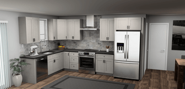Fabuwood Allure Galaxy Horizon 8 x 13 L Shaped Kitchen Main Layout Photo