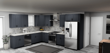 Fabuwood Allure Galaxy Indigo 10 x 13 L Shaped Kitchen Main Layout Photo