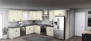Fabuwood Allure Galaxy Linen 10 x 13 L Shaped Kitchen Main Layout Photo