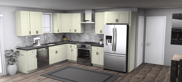 Fabuwood Allure Galaxy Linen 9 x 12 L Shaped Kitchen Main Layout Photo