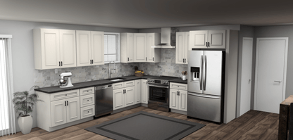 Fabuwood Allure Imperio Dove 12 x 11 L Shaped Kitchen Main Layout Photo