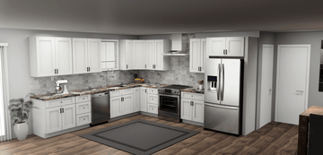 Fabuwood Allure Nexus Frost 12 x 13 L Shaped Kitchen Main Layout Photo