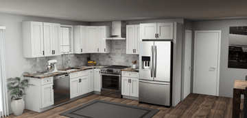 Fabuwood Allure Nexus Frost 9 x 11 L Shaped Kitchen Main Layout Photo
