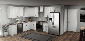 Fabuwood Allure Nexus Frost 9 x 12 L Shaped Kitchen Main Layout Photo