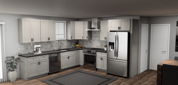 Fabuwood Allure Onyx Horizon 11 x 11 L Shaped Kitchen Main Layout Photo