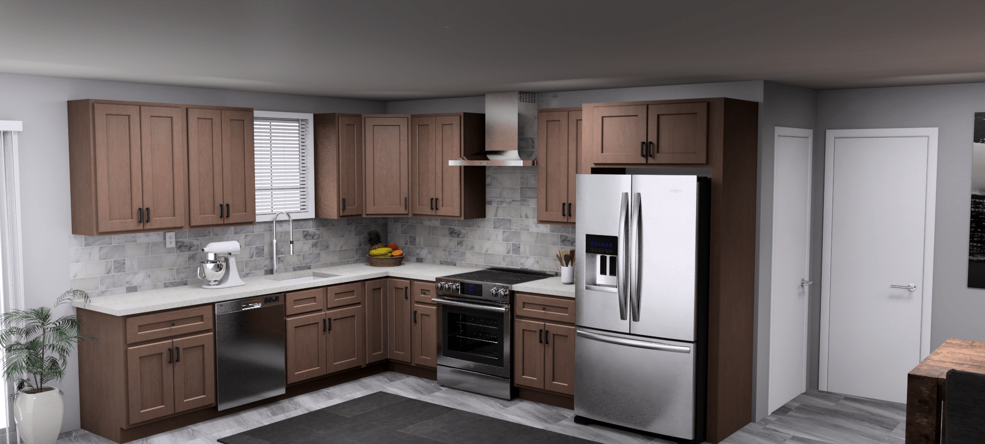 Fabuwood Quest Metro Java 10 x 12 L Shaped Kitchen | Cabinets ...