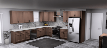 Fabuwood Quest Metro Java 12 x 13 L Shaped Kitchen Main Layout Photo