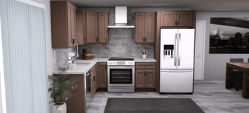 Fabuwood Quest Metro Java 8 x 11 L Shaped Kitchen Main Layout Photo