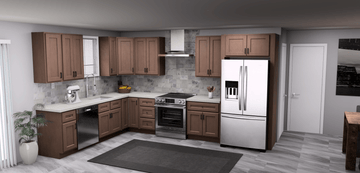 Fabuwood Quest Metro Java 9 x 13 L Shaped Kitchen Main Layout Photo