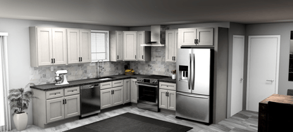 Fabuwood Quest Metro Mist 11 x 11 L Shaped Kitchen Main Layout Photo