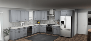 Pioneer The Grey Shaker 12 x 13 L Shaped Kitchen Main Layout Photo