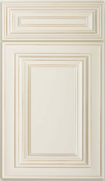 US Cabinet Depot Capital Casselberry Antique White Raised Panel Beige Door Sample
